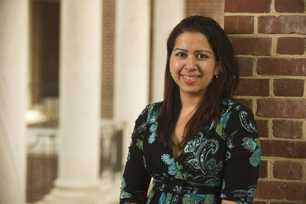 Neha Deshpande, who is earning her degree in three years, will take part in a yearlong Truman-Albright Fellows Program before attending medical school. Photo: Will Kirk/Homewoodphoto.jhu.edu